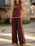 Colorblock Wide Leg Two Piece Set_CWSS01500