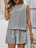Sleeveless Tank Top Shorts Casual Set_CWSTB00943