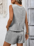Sleeveless Tank Top Shorts Casual Set_CWSTB00943