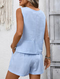 Sleeveless Tank Top Shorts Casual Set_CWSTB00943