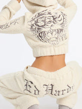 Hooded Zip Fleece Embroidered Casual Set_CWSTB00962