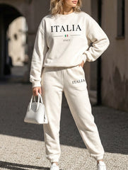 Letter Casual Two Piece Set