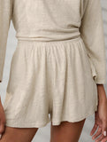 Tencel Linen Lounge Tee Shorts Set_CWSTB01060