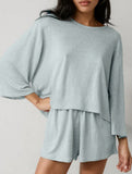 Tencel Linen Lounge Tee Shorts Set_CWSTB01060