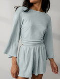 Tencel Linen Lounge Tee Shorts Set_CWSTB01060