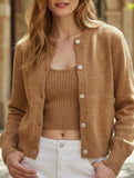 Knit Cardigan Vest Two Piece Set_CWSTB01066