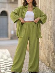 Plus Size Loose Pants Two Piece Set_CWSTB01088