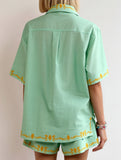 Linen Shirt and Shorts Set