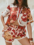 Linen Shirt and Shorts Set