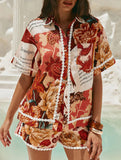 Linen Shirt and Shorts Set