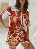 Linen Shirt and Shorts Set