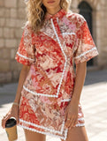 Linen Shirt and Skirt Set