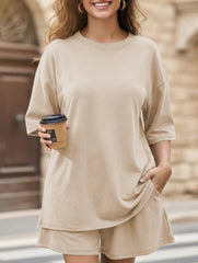 Crewneck Loose Short Sleeve Set
