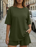 Crewneck Loose Short Sleeve Set