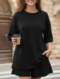 Crewneck Loose Short Sleeve Set