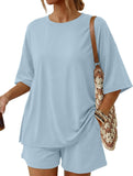 Crewneck Loose Short Sleeve Set