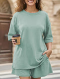 Crewneck Loose Short Sleeve Set