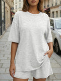 Crewneck Loose Short Sleeve Set