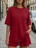 Crewneck Loose Short Sleeve Set