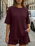 Crewneck Loose Short Sleeve Set