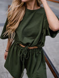Casual Comfort Drawstring Set – Soft Stretch 2-Piece Outfit
