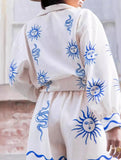Fashionable Printed Linen Casual Versatile Shirts and Shorts