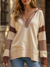 V-neck pullover sweatshirt