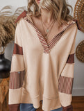 V-neck pullover sweatshirt