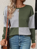 Women's round neck textured hoodie