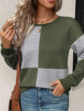 Women's round neck textured hoodie