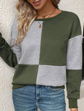 Women's round neck textured hoodie