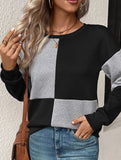 Women's round neck textured hoodie