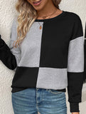 Women's round neck textured hoodie