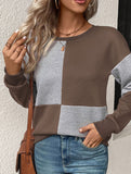 Women's round neck textured hoodie