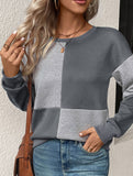Women's round neck textured hoodie