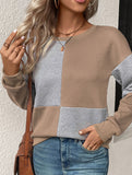 Women's round neck textured hoodie