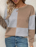 Women's round neck textured hoodie