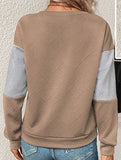 Women's round neck textured hoodie