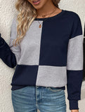 Women's round neck textured hoodie