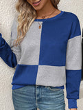 Women's round neck textured hoodie