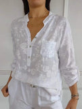 Loose Casual Sequin Pocket Shirt