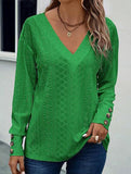 Button-down lace embroidered shirt