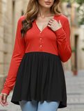 V-Neck Button-Down Tunic