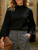 Women's stand collar casual shirt