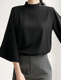 Women's stand collar casual shirt