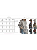 Printed lapel long-sleeved tunic top
