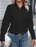 Casual mid-length white shirt