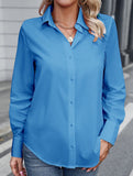 Casual mid-length white shirt