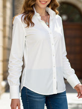 Casual mid-length white shirt
