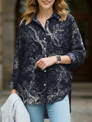 Digital Printed Casual Irregular Shirt